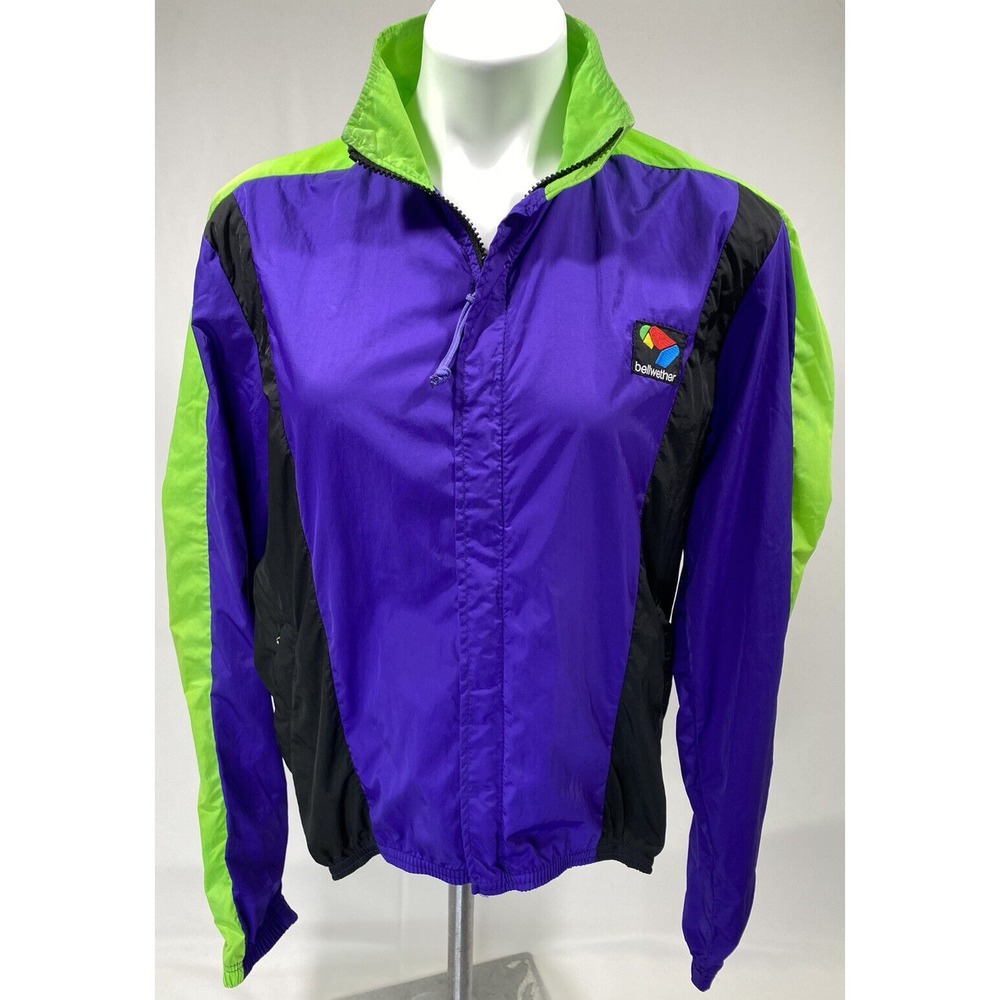 Bellwether Windstopper Jacket Mens Small Neon Colorblock Nylon Gorpcore Retro